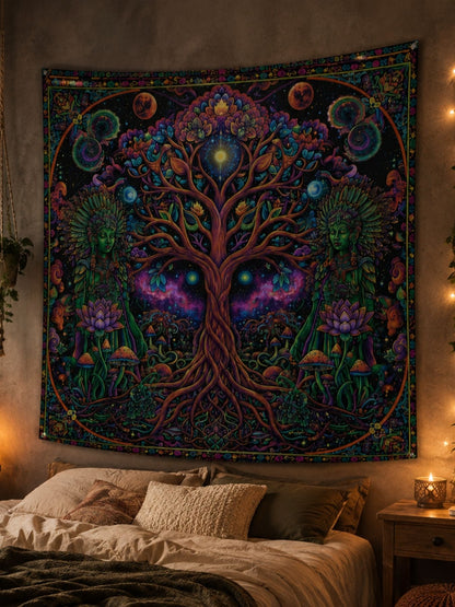 Cosmic Tree of Life - Large Wall Art Tapestry