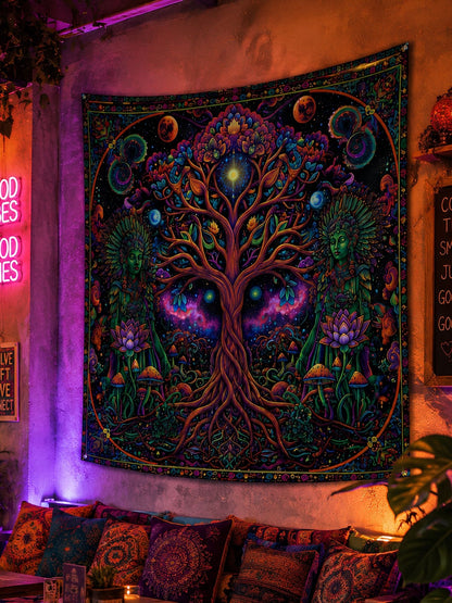 Cosmic Tree of Life - Large Wall Art Tapestry