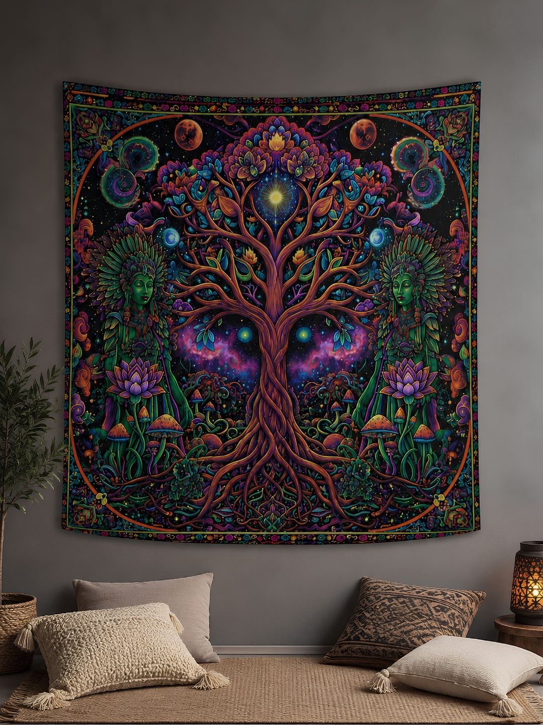 Cosmic Tree of Life - Large Wall Art Tapestry