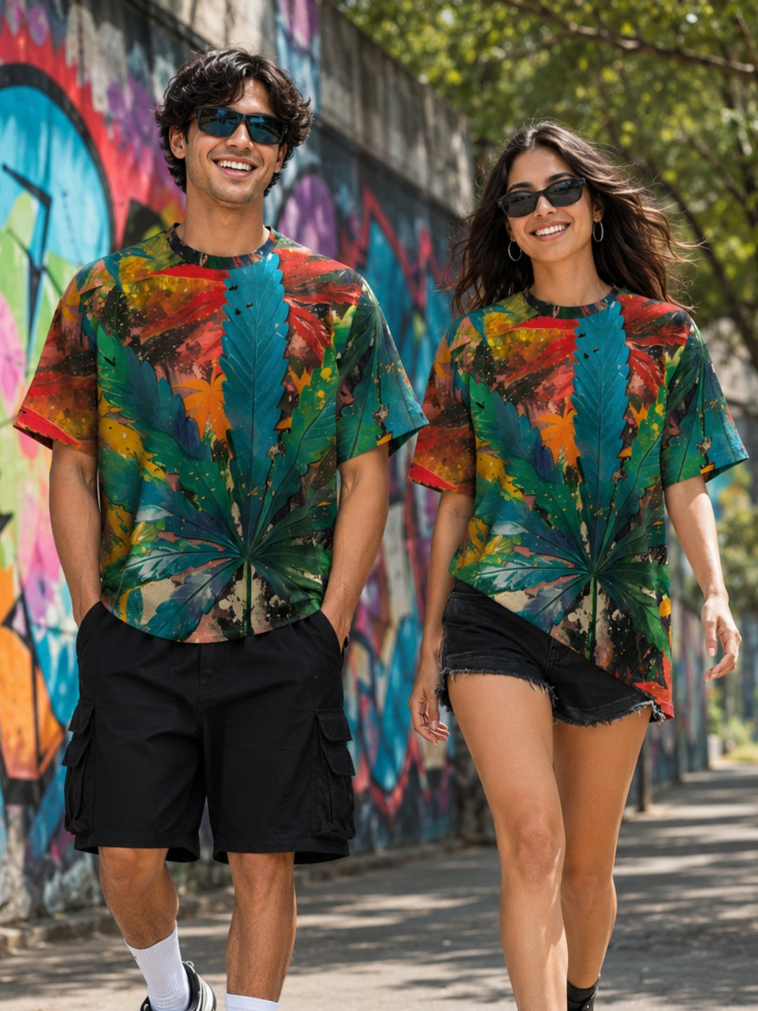Tropical Vibes Oversized Tee