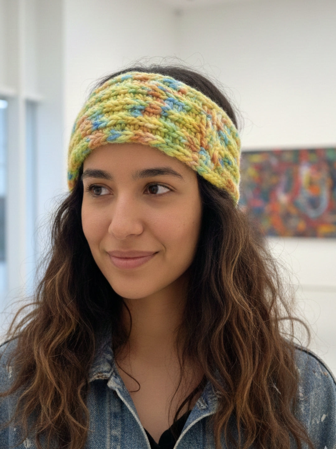 NeonGlow: Hand-Knitted UV-Reactive Woolen Headband