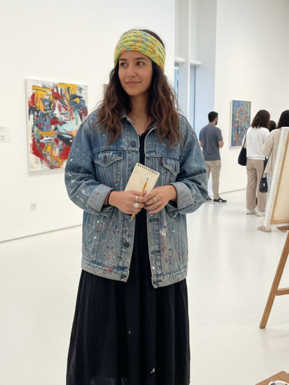 NeonGlow: Hand-Knitted UV-Reactive Woolen Headband