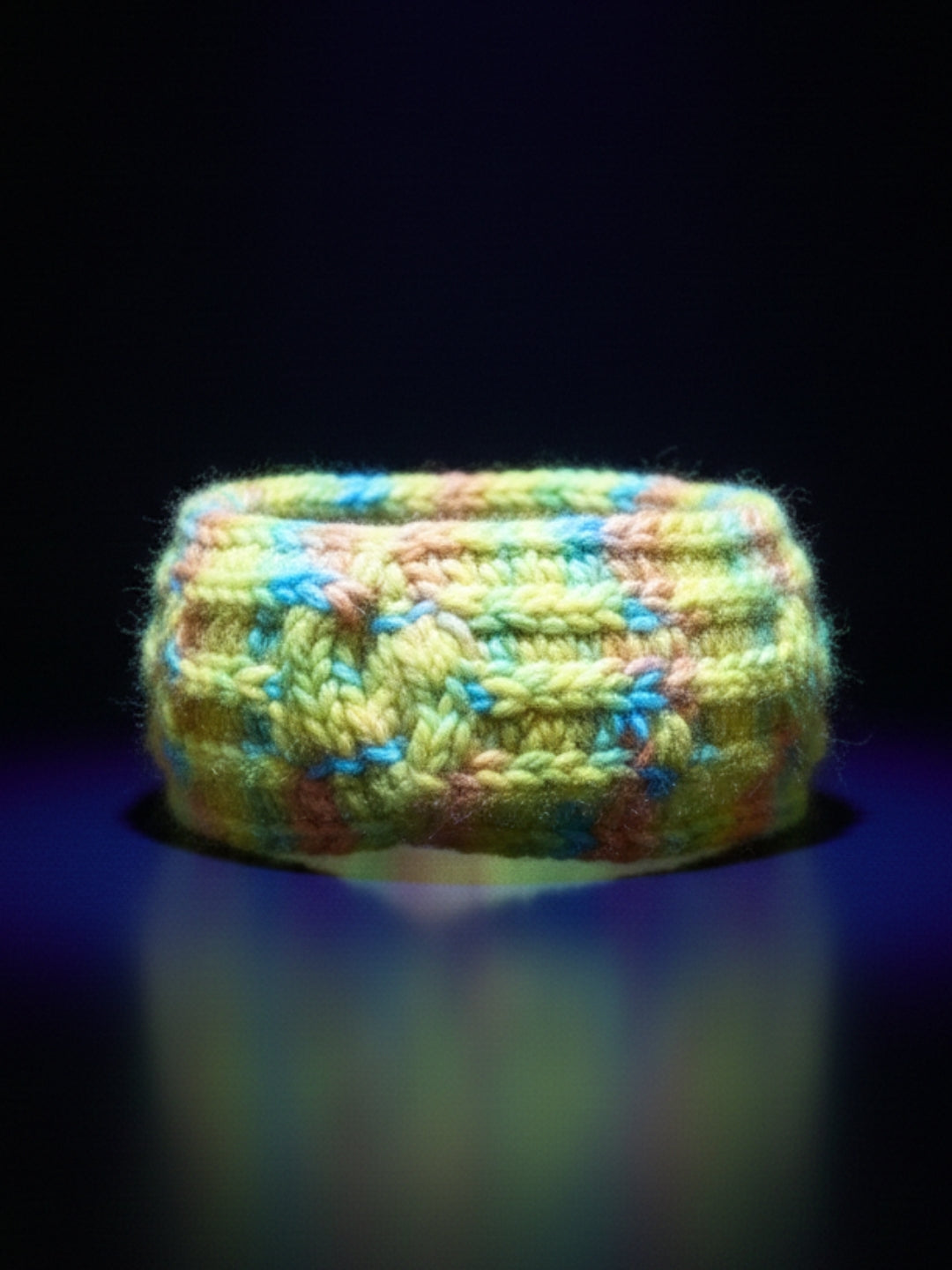 NeonGlow: Hand-Knitted UV-Reactive Woolen Headband