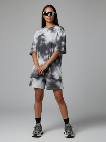White Black Tie-Dye Co-ord Set – Women